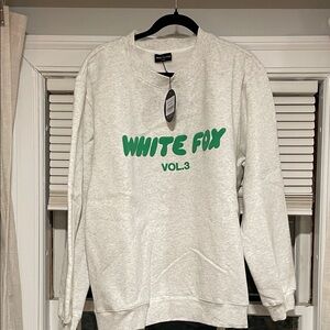 White Fox Boutique Glacier Grey Offstage Sweater